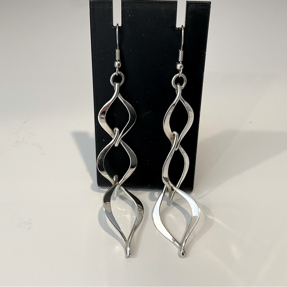 Silver Plated Drop Earrings